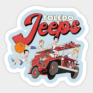 Defunct Toledo Jeeps Basketball Team Sticker